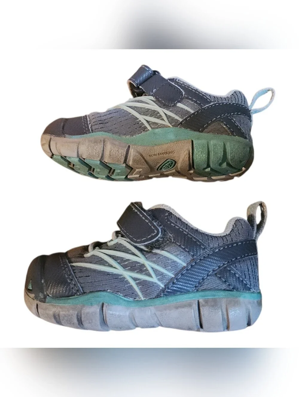 KEEN toddler Baby‎ Boy Tennis Shoes Size 5M outdoor Gorpcore Gray Blue